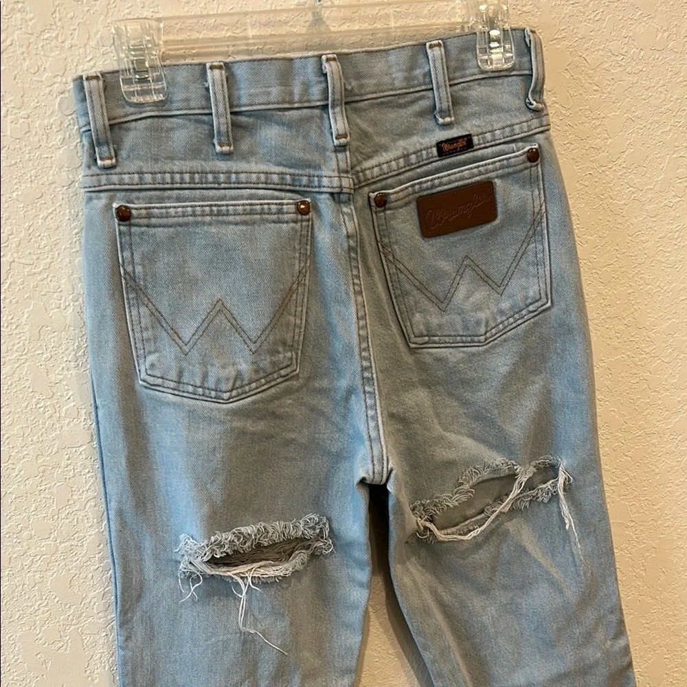 Wrangler Light Blue Distressed Jeans
